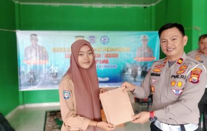 Satlantas Polres Kepahiang Sosialisasi Larangan Kendaraan Berknalpot Brong di MAN 2 Kepahiang