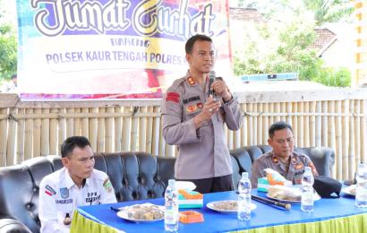 Serap Aspirasi Masyarakat, Kapolres Kaur Komunikasi Langsung Dengan Warga, Jumat Curhat Jadi Wadah
