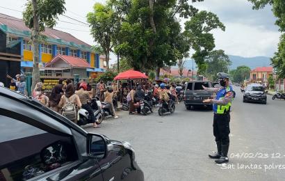Cegah Lakalantas dan Kemacetan, Satlantas Polres Rejang Lebong Kerahkan Personel di Depan Sekolah