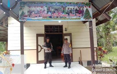 Patroli dan Monitoring, Polsek Maje Beri Rasa Aman Umat Kristiani Beribadah