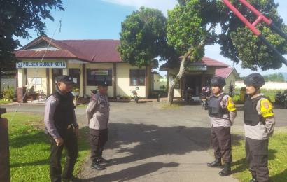 Personel Piket Polsek Curup Diberi Arahan Pengamanan Mako