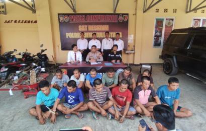Polres Bengkulu Utara saat press release