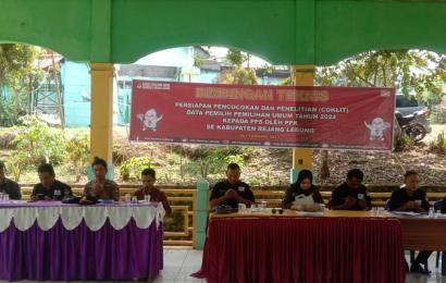 Polsek Kotapadang Hadiri Bimtek Coklit Data Pemilih Pemilu 2024