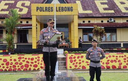 Polres Lebong Apel Gelar Pasukan Operasi Keselamatan Nala 2023
