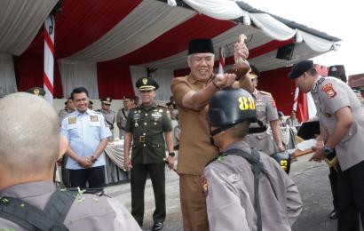Kapolres Bersama Forkopimda Rejang Lebong Hadiri Upacara Diktukba Polri