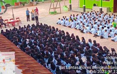 Sat Lantas Polres Bengkulu Selatan Gelar Dikmas Lantas di SMPN 1