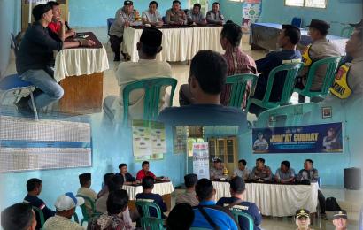 Polsek Sindang Dataran Jumat Curhat di Desa IV Suku Menanti