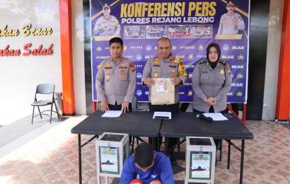 Polres Rejang Lebong saat press release