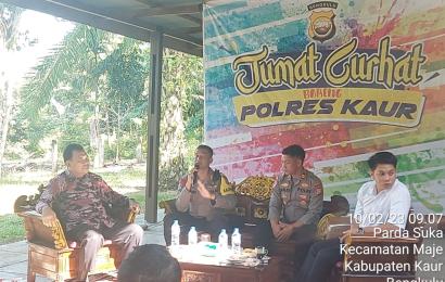 Jumat Curhat, Kapolres Kaur Bertemu Lintas Tokoh