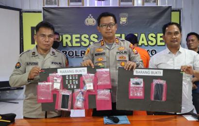 Polres Mukomuko saat press release