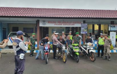 Polres Kepahiang Tilang 4 Motor Berknalpot Brong