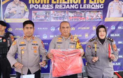 Polres Rejang Lebong saat press release