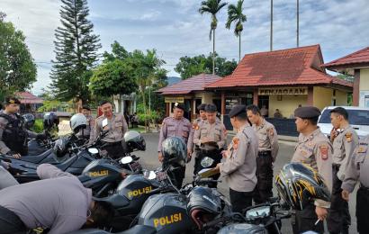 Polres Kepahiang Rutin Cek Kendaraan Dinas Polri