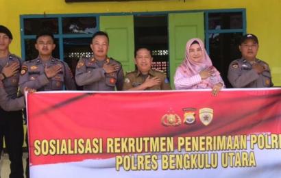 Polres Bengkulu Utara Sosialisasi  Penerimaan Polri 2023 ke Sekolah