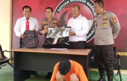 Polresta Bengkulu saat press release