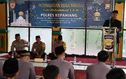 Tingkatkan Keimanan, Polres Kepahiang Gelar Peringatan Isra Miraj