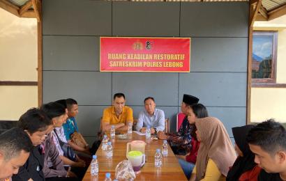 Satreskrim Polres Lebong Gelar Restoratif Justice Kasus Penganiayaan