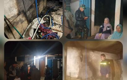 Malam Hari, Rumah Warga Lebong Selatan Terbakar