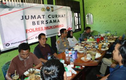 Jumat Curhat, Kapolres Mukomuko Hadir Ditengah Forkopimda dan Pers