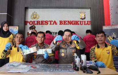 Polresta Bengkulu saat press release