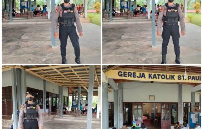 Polsek Ketahun Jaga Gereja, Berikan Rasa Aman Jemaah Beribadah