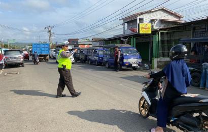 Minggu Pagi, Satlantas Patroli di Terminal dan Pasar 
