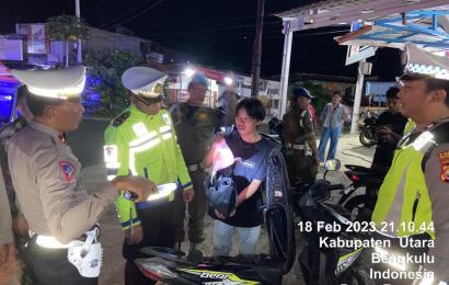 Polres BU Patroli Gabungan, Antisipasi Balap Liar dan Penggunaan Knalpot Brong 