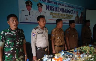 Kanit Binmas Polsek Lebong Utara Hadiri Musrenbangcam Kecamatan Pinang Belapis