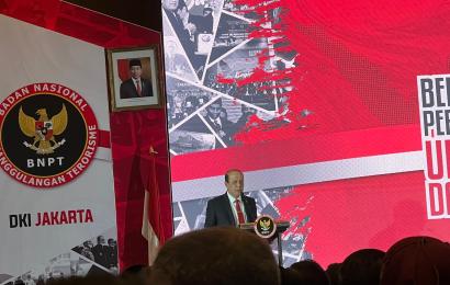 Kepala BNPT Komjen Boy Rafli Amar membuka Rakernas FKPT X di Hotel Aryaduta Jakarta