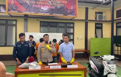 Polres Bengkulu Tengah saat press release