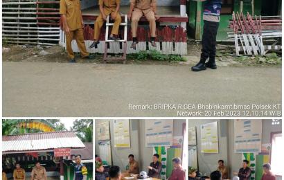 Polsek Kaur Tengah Polres Kaur Berikan Imbauan Aktifkan Pos Kamling