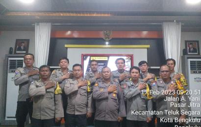 Tingkatkan Kemampuan, Bhabinkamtibmas Polresta Bengkulu Ikuti Pelatihan Daring