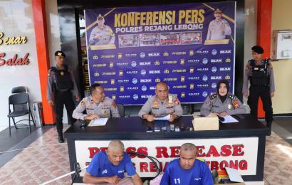 Polres Rejang Lebong saat press release