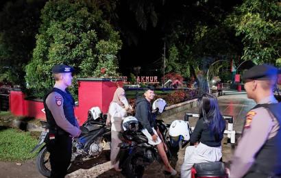 Antisipasi Gangguan Kamtibmas di Malam Minggu, Satsamapta Polres Bengkulu Utara Laksanakan Patroli Malam