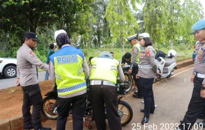 Operasi Gabungan, Polres Seluma Tindak 7 Sepeda Motor Berknalpot Brong