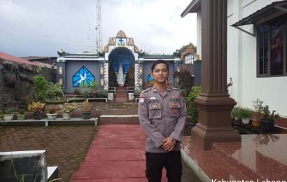 Polsek Lebong Utara Berikan Pengamanan Ibadah Umat Nasrani di Gereja