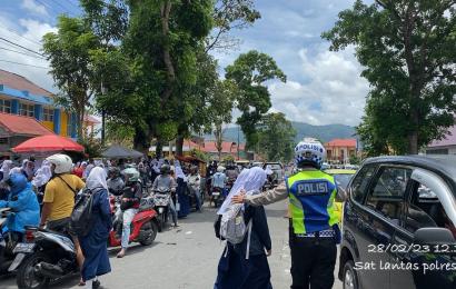 Jaga Kamseltibcarlantas, Polres Rejang Lebong Gelar Pengaturan Siang