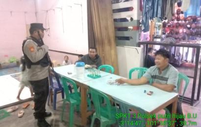 Polsek Putri Hijau Saat Patroli Malam