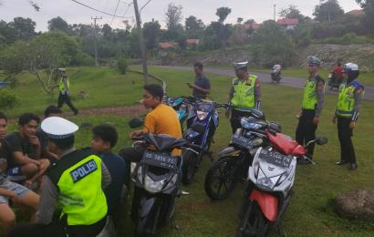 Sat Lantas Polres Seluma Polda Bengkulu Gelar Penindakan Antisipasi Balap Liar