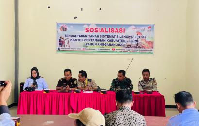 Kanit Binmas Polsek Lebong Utara Hadiri Sosialisasi Program PTSL BPN Lebong