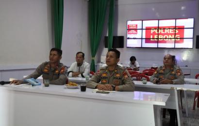 Polres Lebong Ikui Zoom Meeting Sosialisasi Perpol 10 Tahun 2022 Tentang Pengamanan Penyelenggara Kompetisi Olahraga