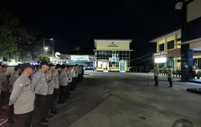 Kapolresta Saat Pimpin Apel Malam Dan Berikan Arahan Penting 
