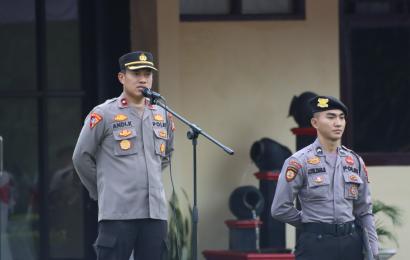 Gelar Apel Wakapolres Kepahiang Ingatkan Anggota Hindari Pelanggaran