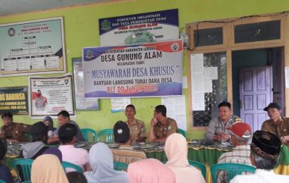 Bhabinkamtibmas Polsek Lebong Atas Hadiri Musdessus BLT DD 