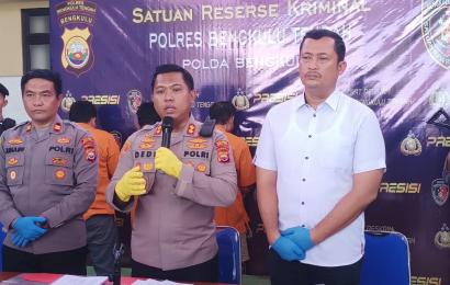 Polres Bengkulu Tengah Saat Press Release