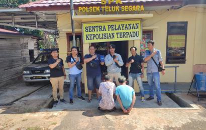 Pelaku diamankan Polsek Teluk Segara