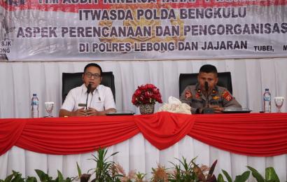 Itwasda Polda Bengkulu Lakukan Audit Kinerja Tahap I di Polres Lebong dan Polsek Jajaran