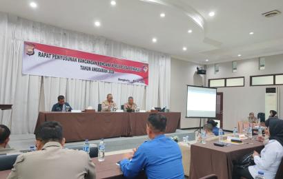 Polres Lebong Ikuti Rapat Penyusunan Rancangan Kerja Polda Bengkulu TA 2024