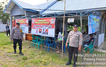 Polsek Sukaraja Saat Pengamanan Pemilihan Anggota BPD