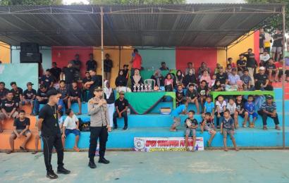 Polsek Giri Mulya Saat Pengamanan Turnamen Futsal